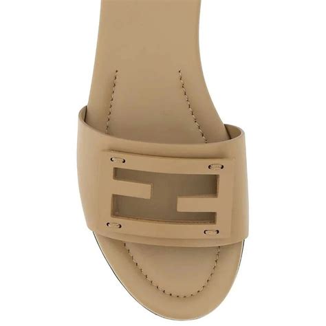 fendi ff logo plaque sandals|fendi birkenstock style sandals.